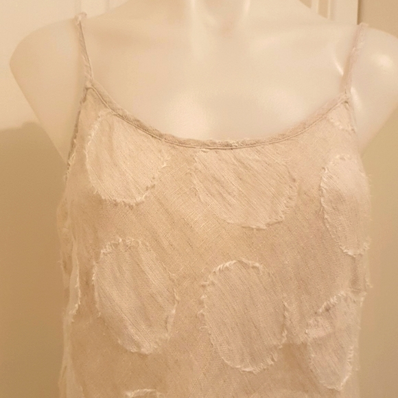 See Saw 2 Peice linen Top and Jacket 100 % Linen in Light biege size 12 - Picture 4 of 10